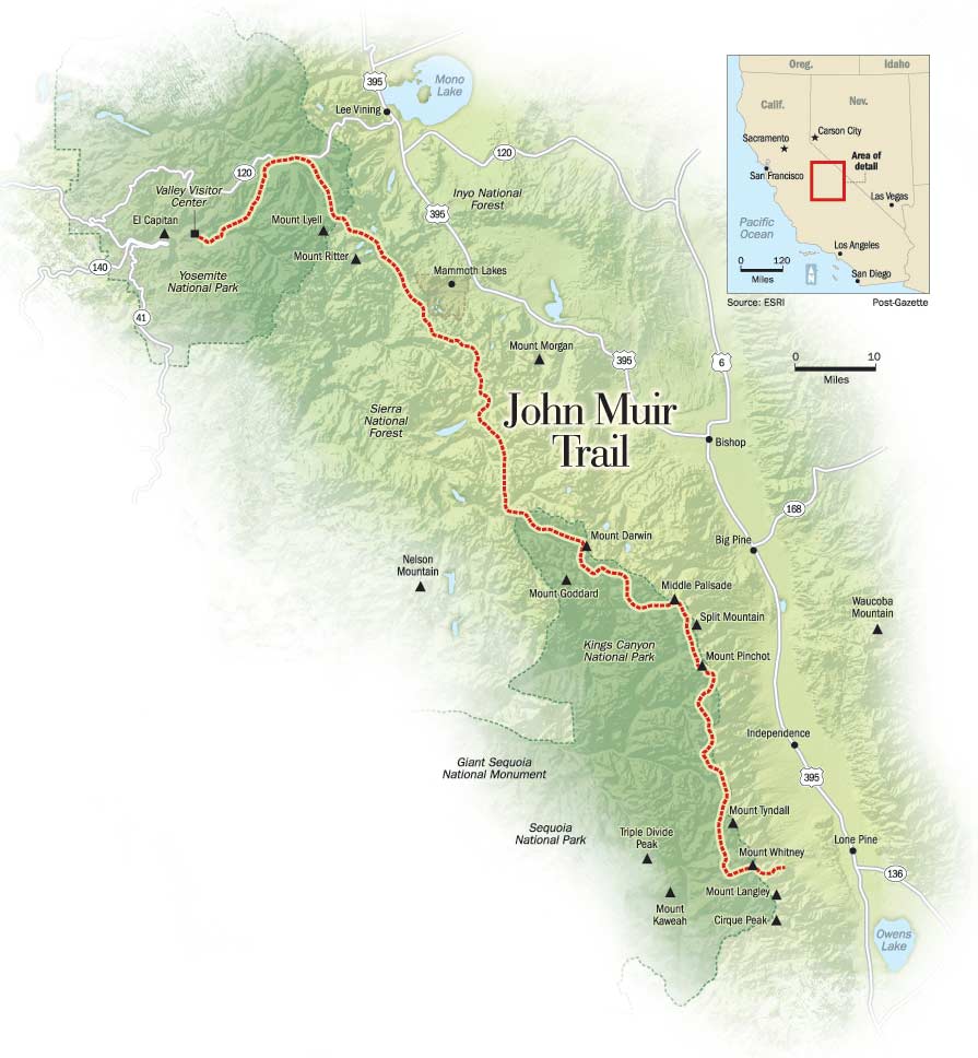 John Muir Trail My Hiking Plans Bearfoot Theory   John Muir Trail Map 