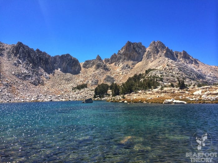 A blue lake on the John Muir Trail, Chief Lake