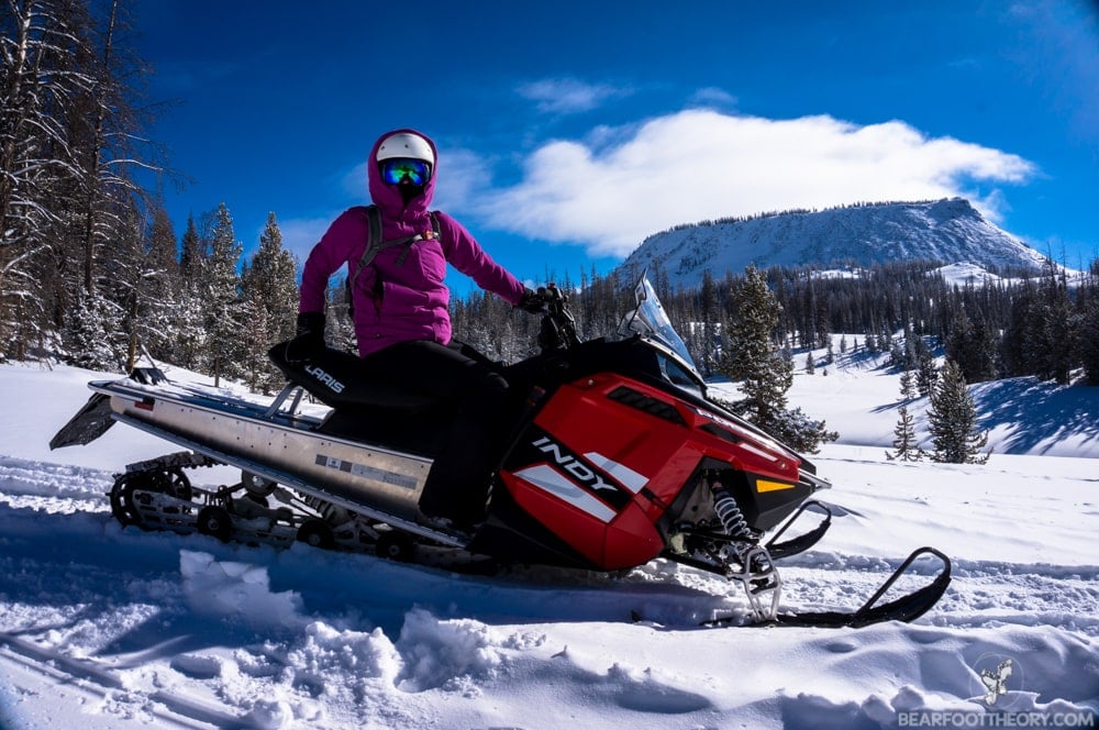 Snowmobiling at Togwotee Mountain Lodge near Jackson, Wyoming