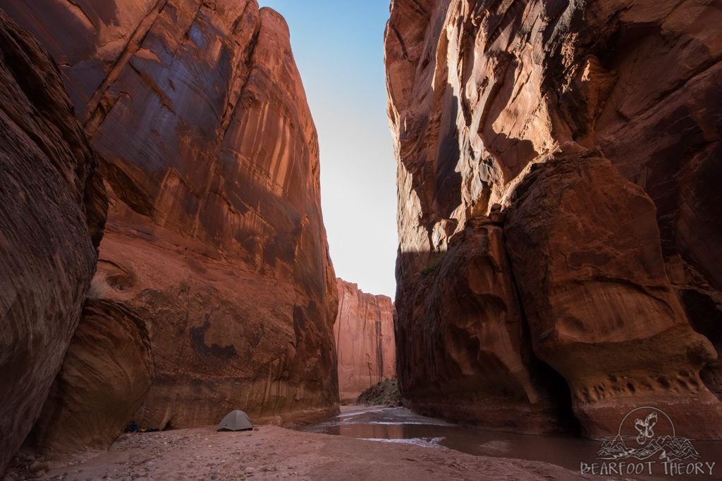 Canyon walls of the Paria Canyon hike in Utah