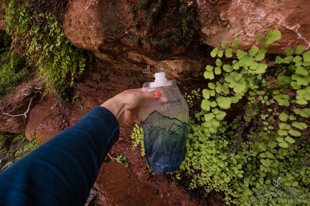 Fresh water springs in Paria Canyon for water refill