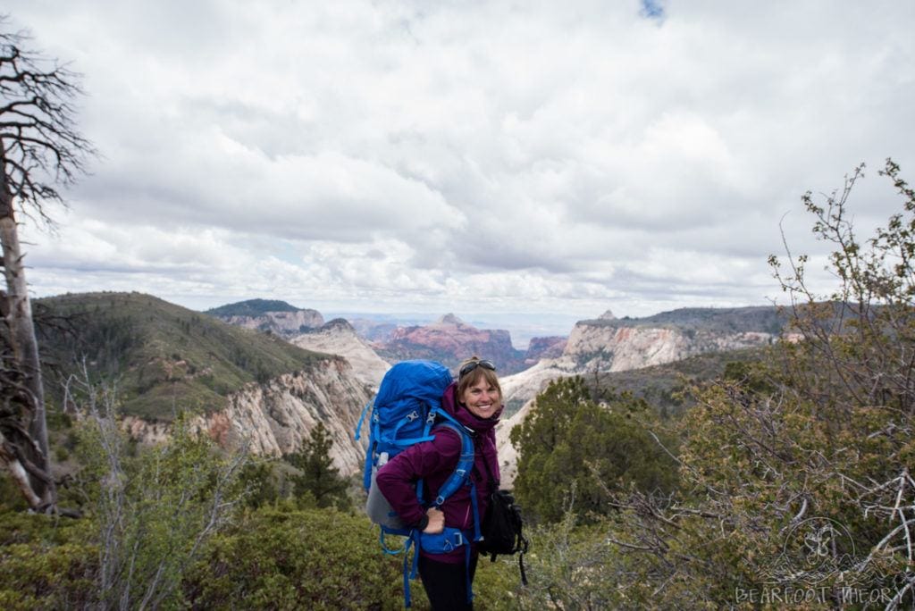 Kristen backpacking in Zion National Park // West Rim Trail