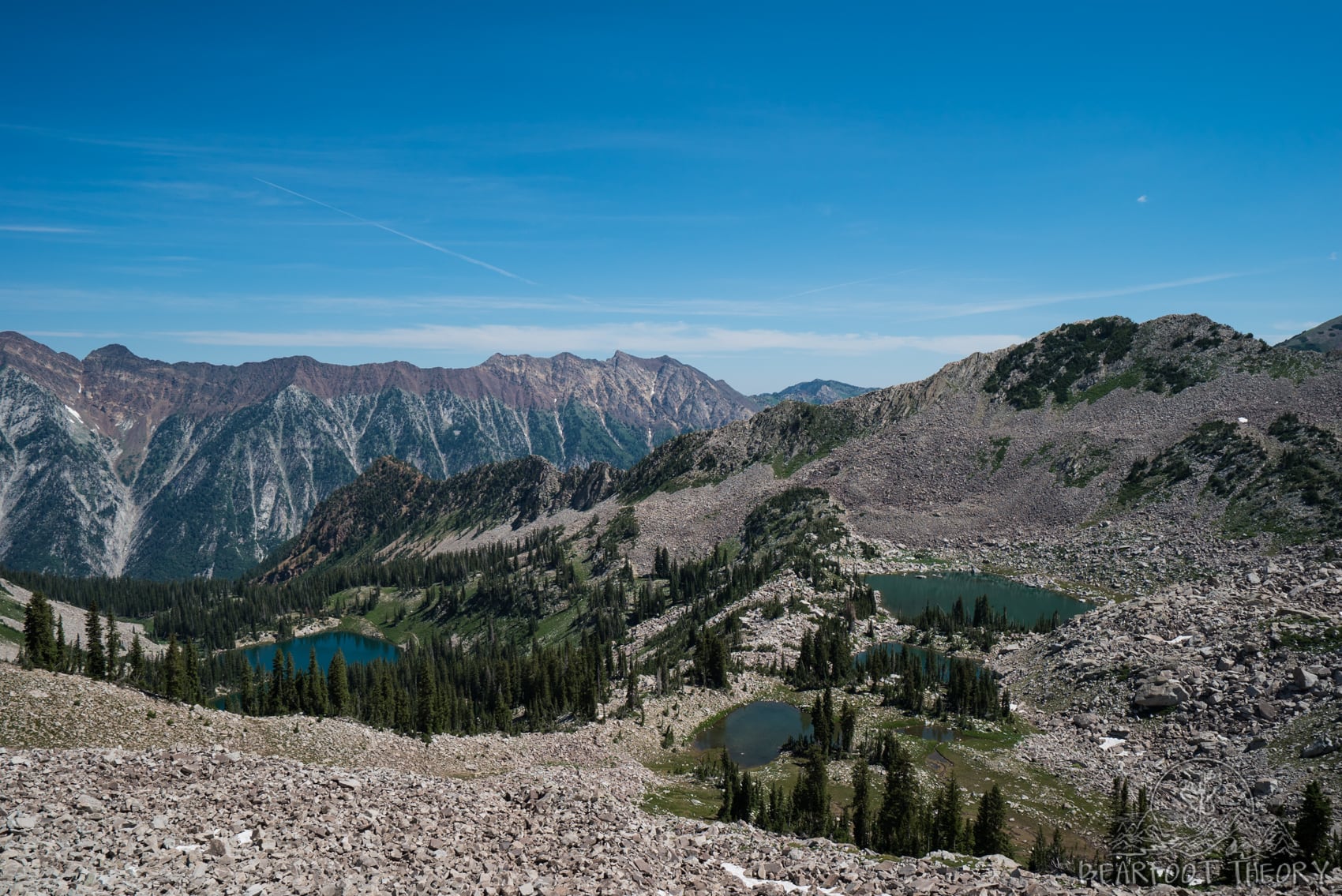 The views of Red Pine Lake on the way up to the Pfeifferhorn, the third tallest peak near Salt Lake City