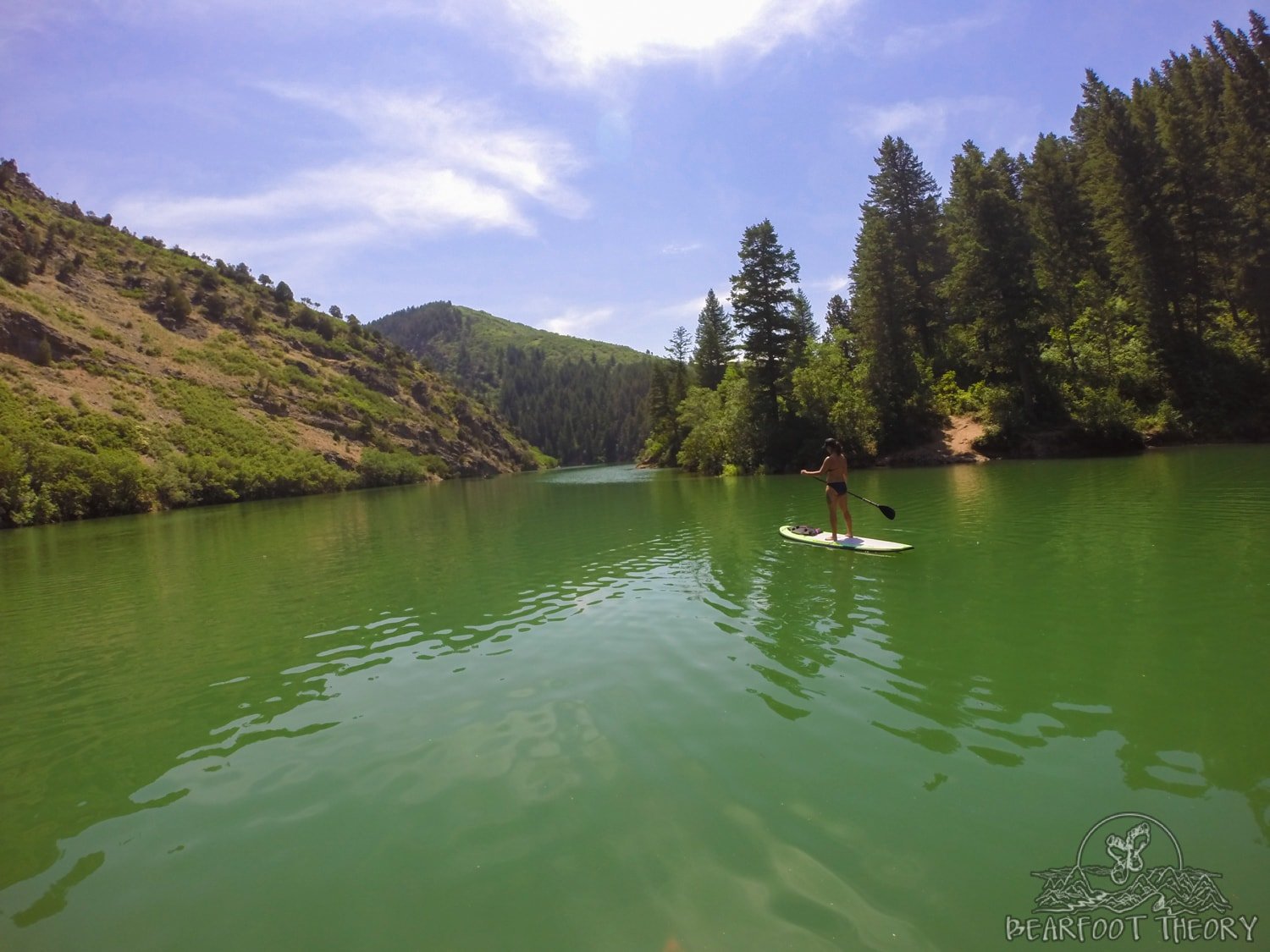 Stand-up Paddle Boarding at the Causey Reservoir near Salt Lake City