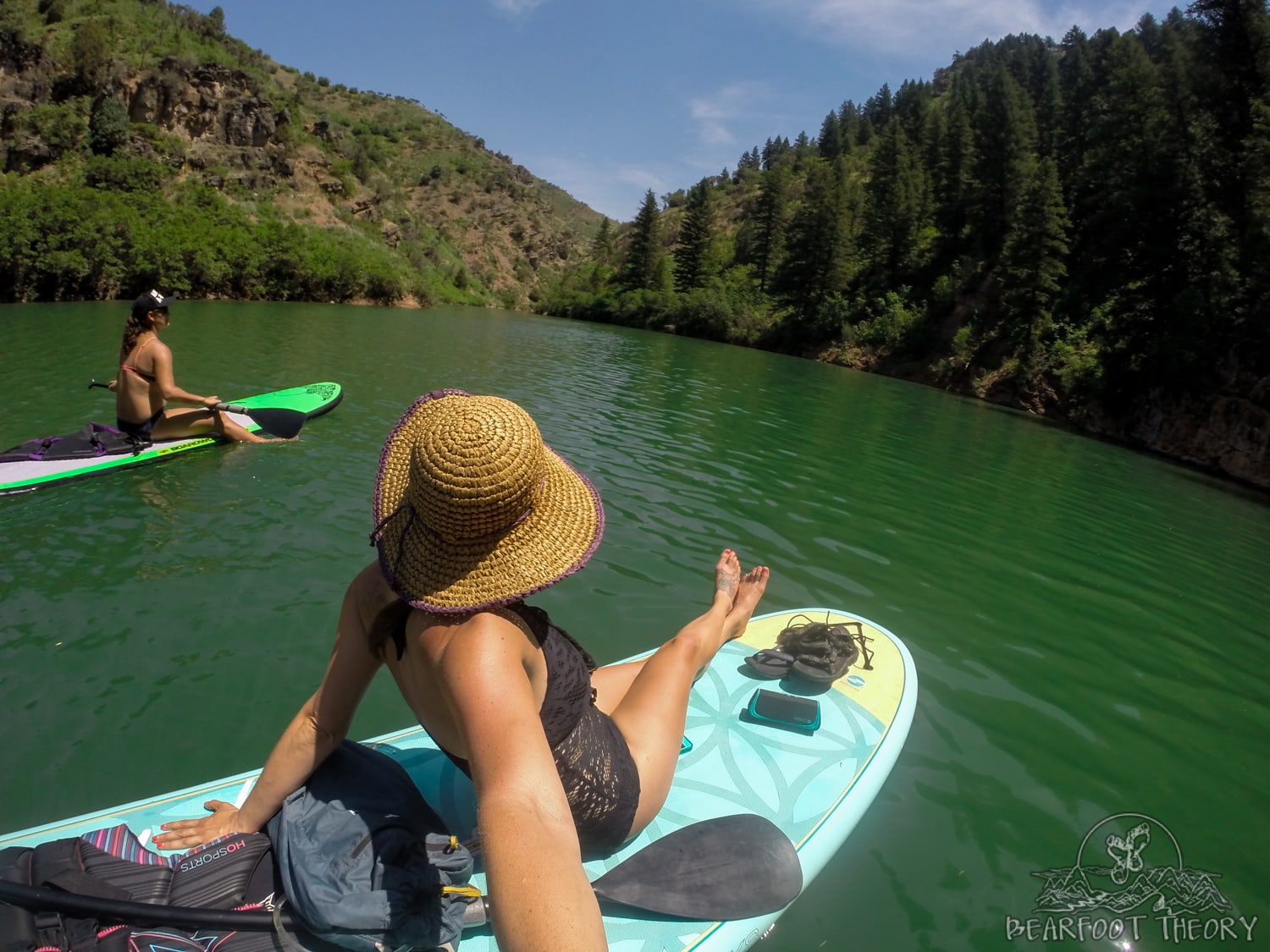 Stand-up Paddle Boarding at the Causey Reservoir near Salt Lake City