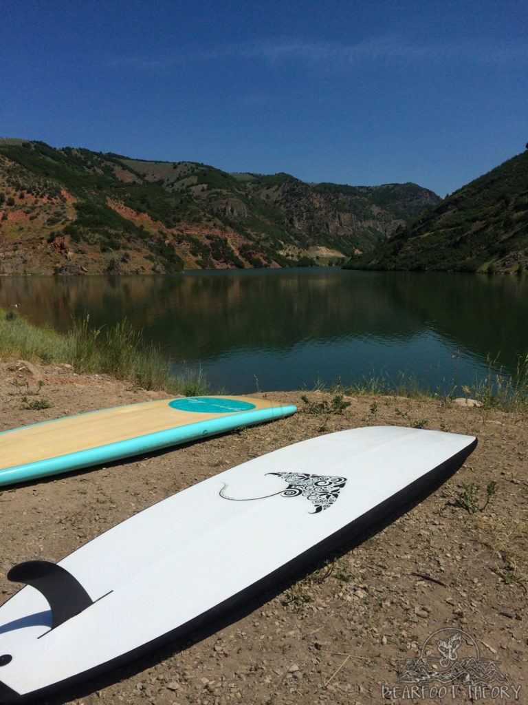 Stand-up Paddle Boarding at the Causey Reservoir near Salt Lake City