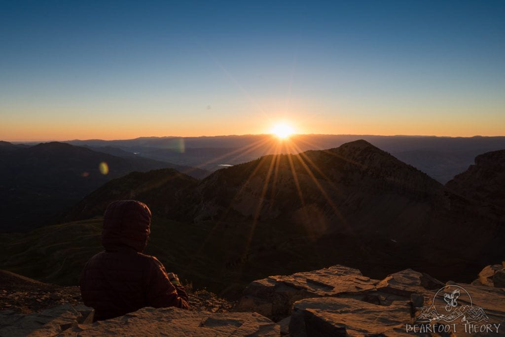 Sunrise on the saddle of Mount Timpanogos