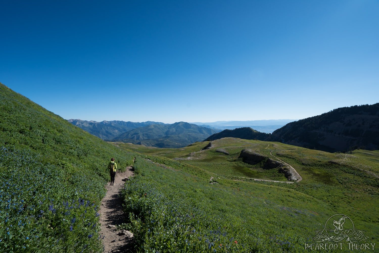 The Timpooneke Trail coming down from the summit of Mount Timpanogos