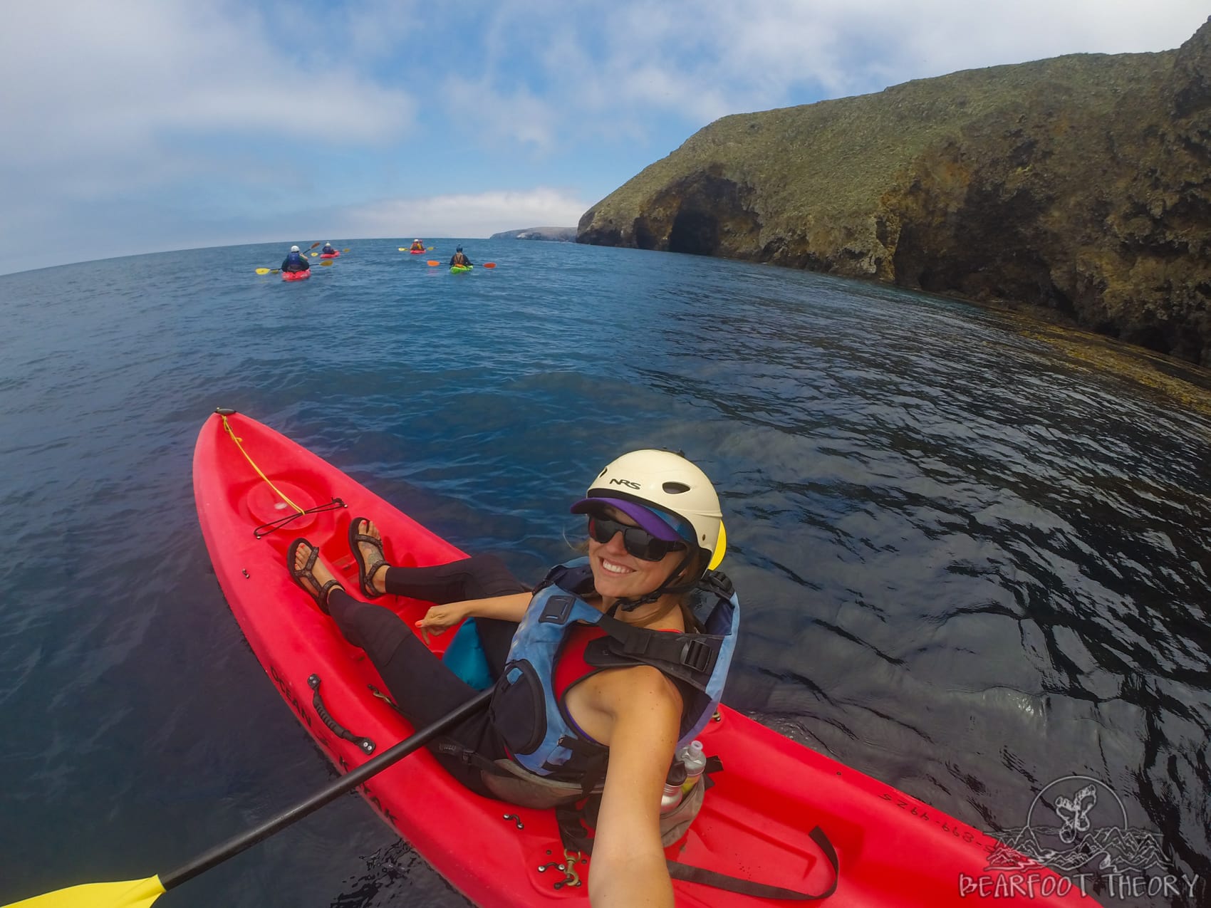 Kayaking the sea caves at Santa Cruz Island // Discover the best things to do on Santa Cruz Island in the Channel Islands including kayaking, snorkeling, hiking, camping, and more!