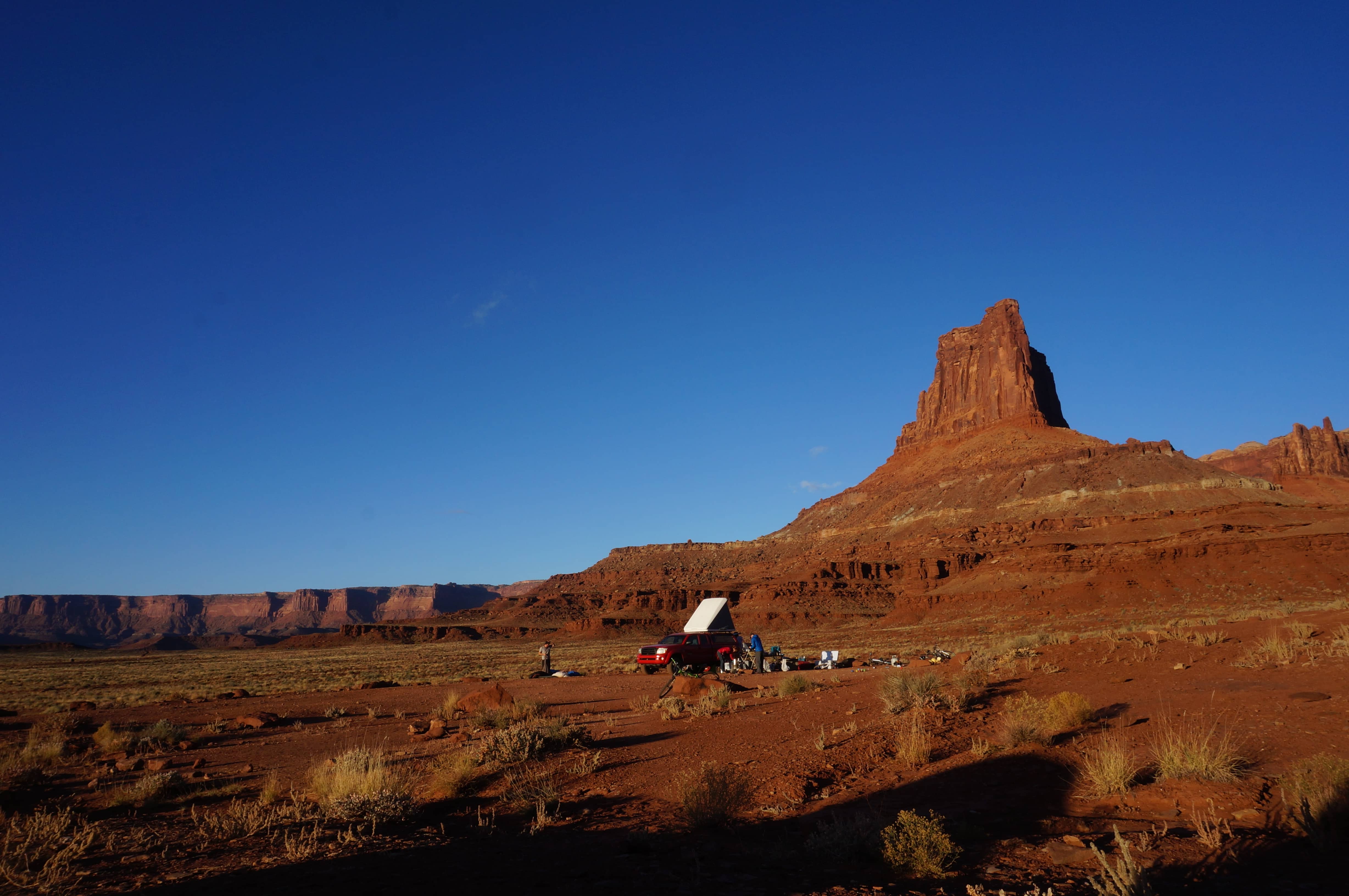 Airportul taberei pe White Rim Trail în Parcul Național Canyonlands