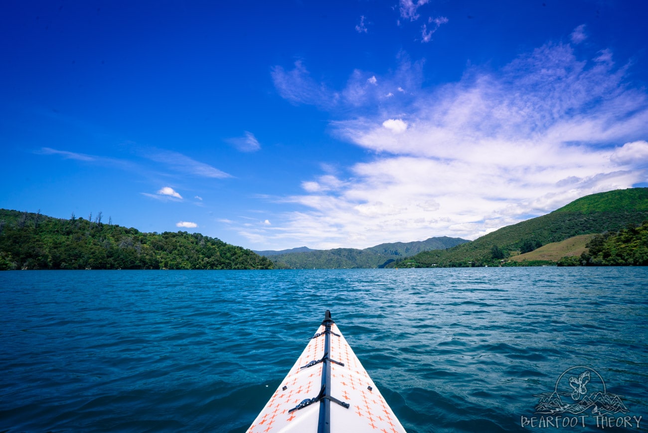 New Zealand Road Trip Itinerary: Using my Oru Kayak on Queen Charlotte Sound at Mistletoe Bay