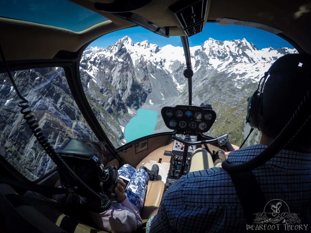 New Zealand Trip: Week 3 Highlights and Itinerary - riding in a helicopter with Glacier Country Scenic Flights