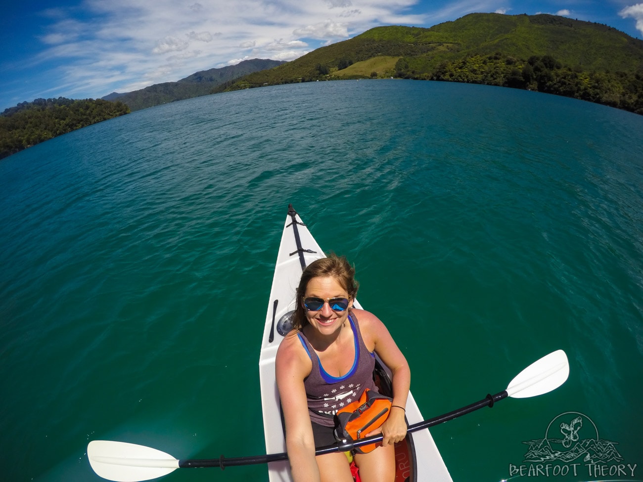 New Zealand Road Trip Itinerary: Using my Oru Kayak on Queen Charlotte Sound at Mistletoe Bay