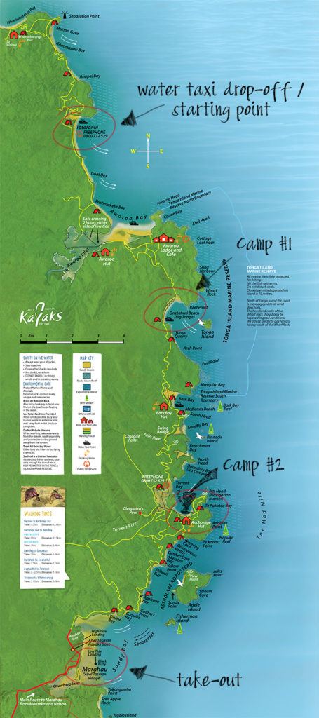 abel tasman national park map