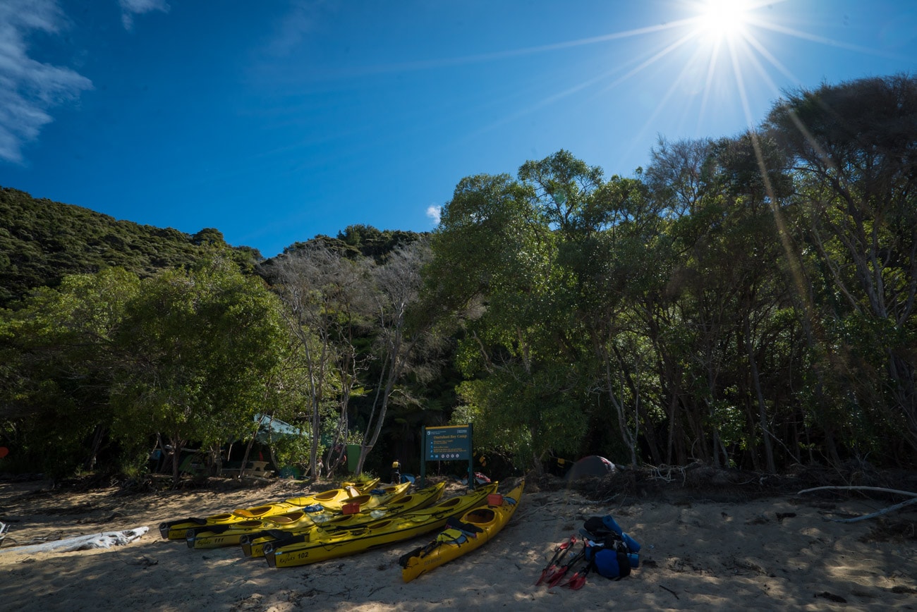 Kayaking at Onetahuti Beach in Abel Tasman National Park