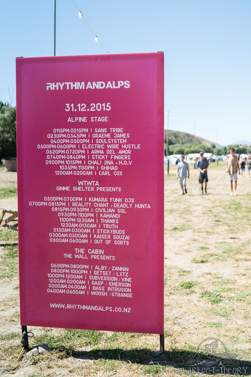 The Rhythm and Alps festival in Wanaka New Zealand on New Years Eve