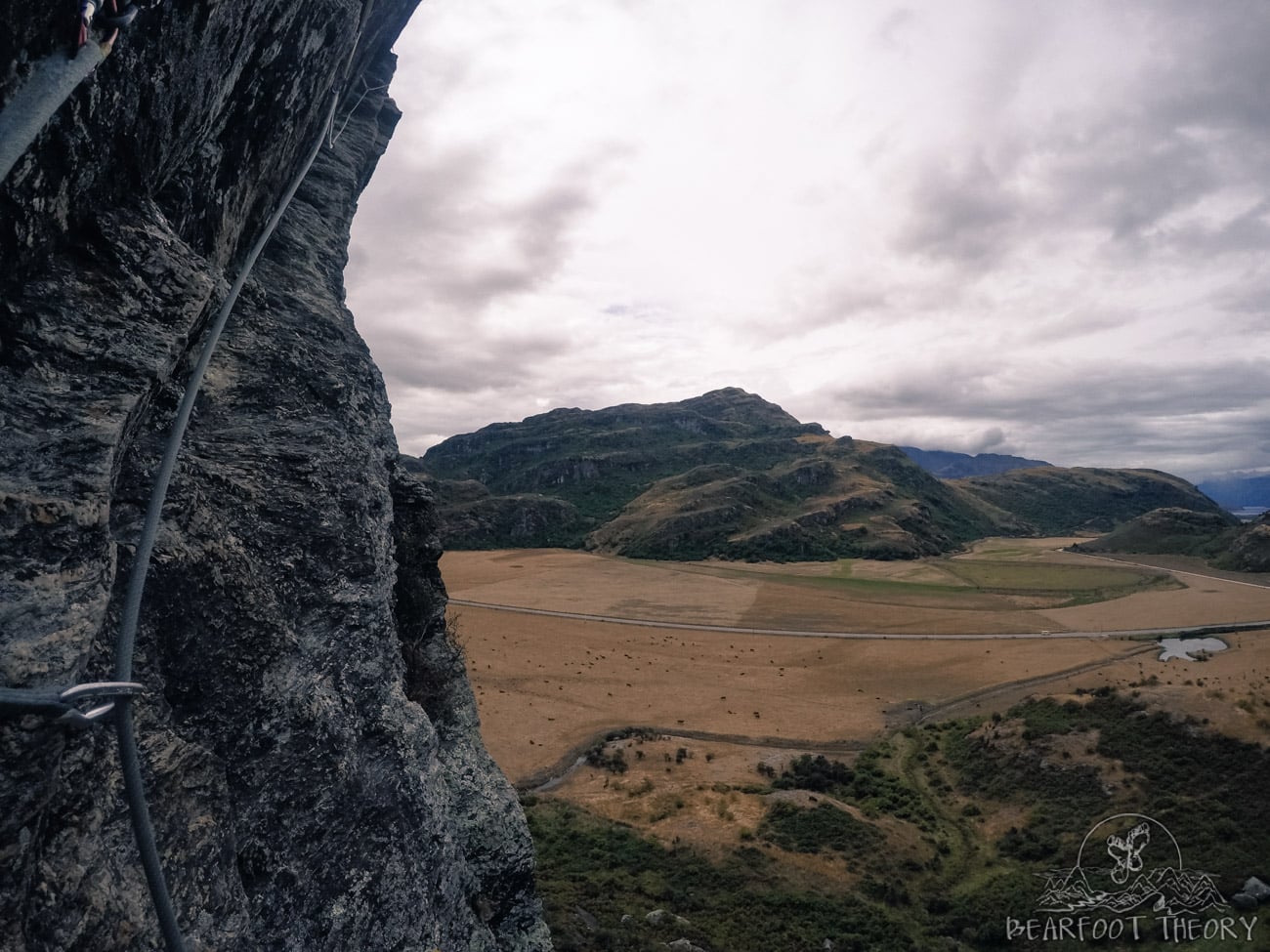 Climbing at Hospital Flats near Wanaka, New Zealand