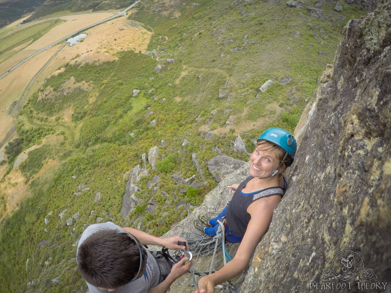 Climbing at Hospital Flats near Wanaka, New Zealand