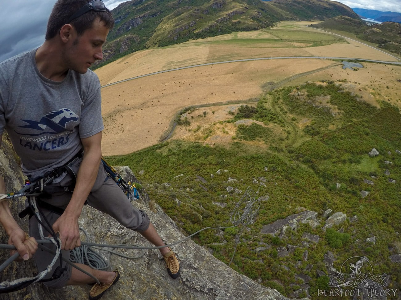 Climbing at Hospital Flats near Wanaka, New Zealand