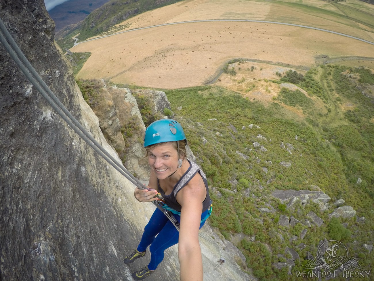 Climbing at Hospital Flats near Wanaka, New Zealand