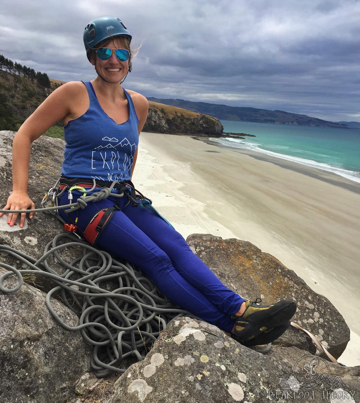 New Zealand road trip: Climbing at Long Beach in Dunedin