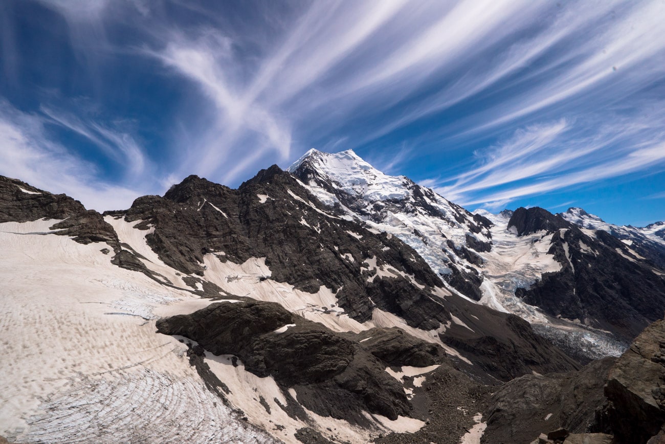 Mount Cook, the tallest peak in New Zealand