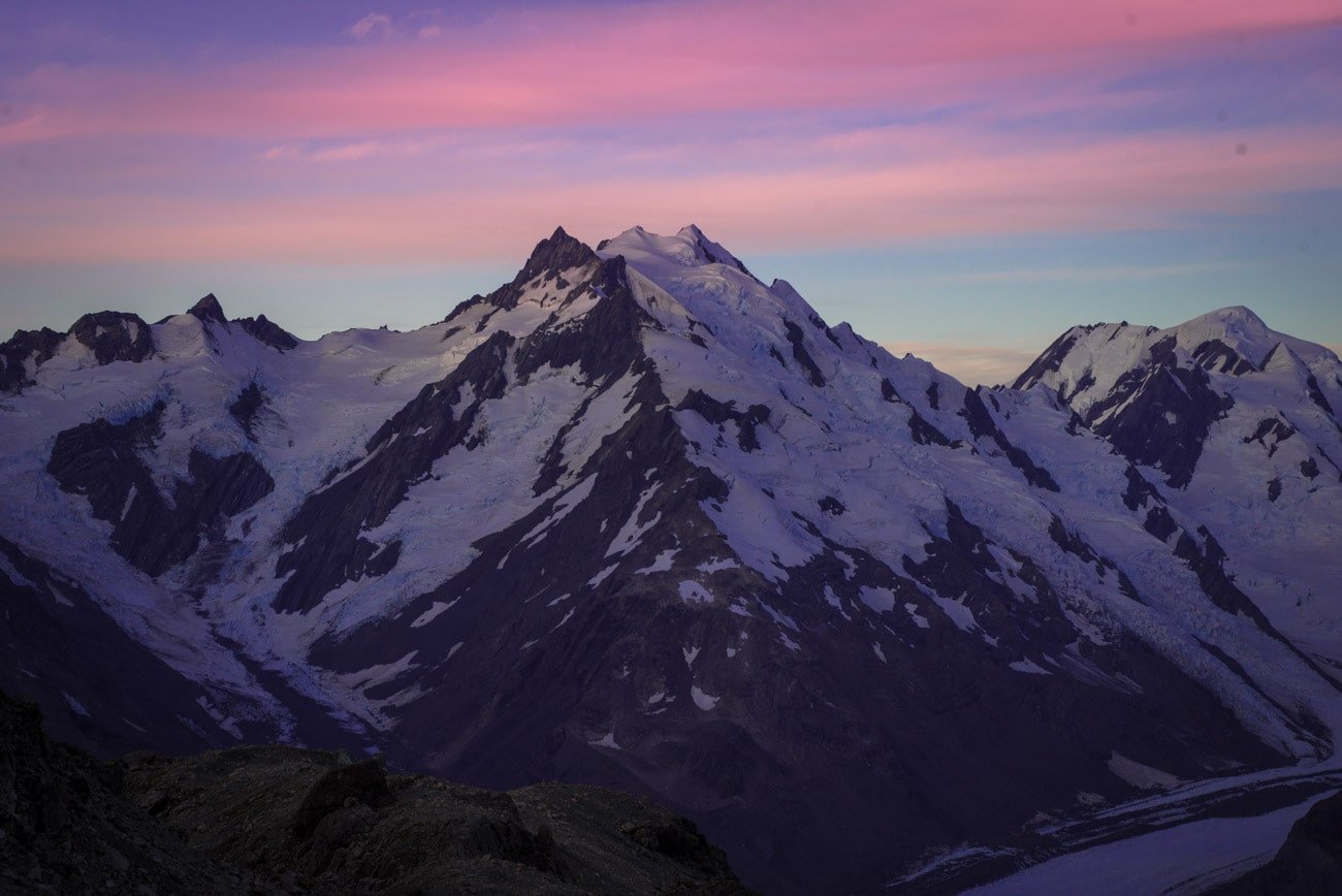 The view from the Caroline Hut in Mount Cook National Park