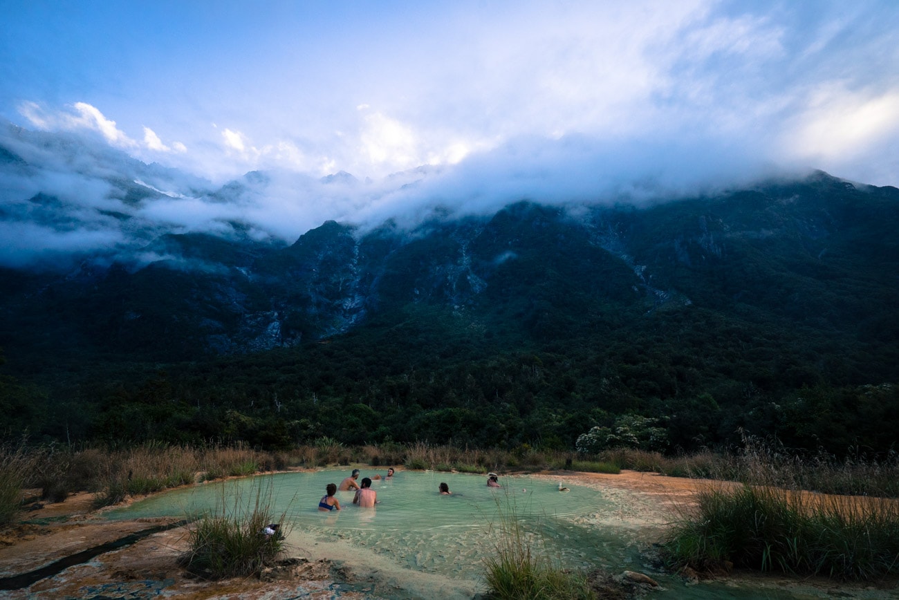 Welcome Flat Hot Springs on the Copeland Track on New Zealand's West Coast