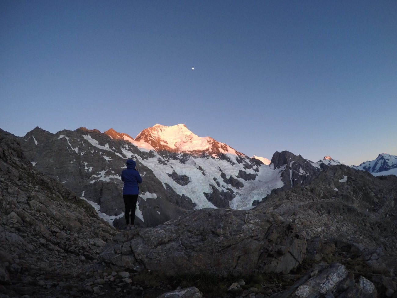 The Caroline Face of Mount Cook in New Zealand