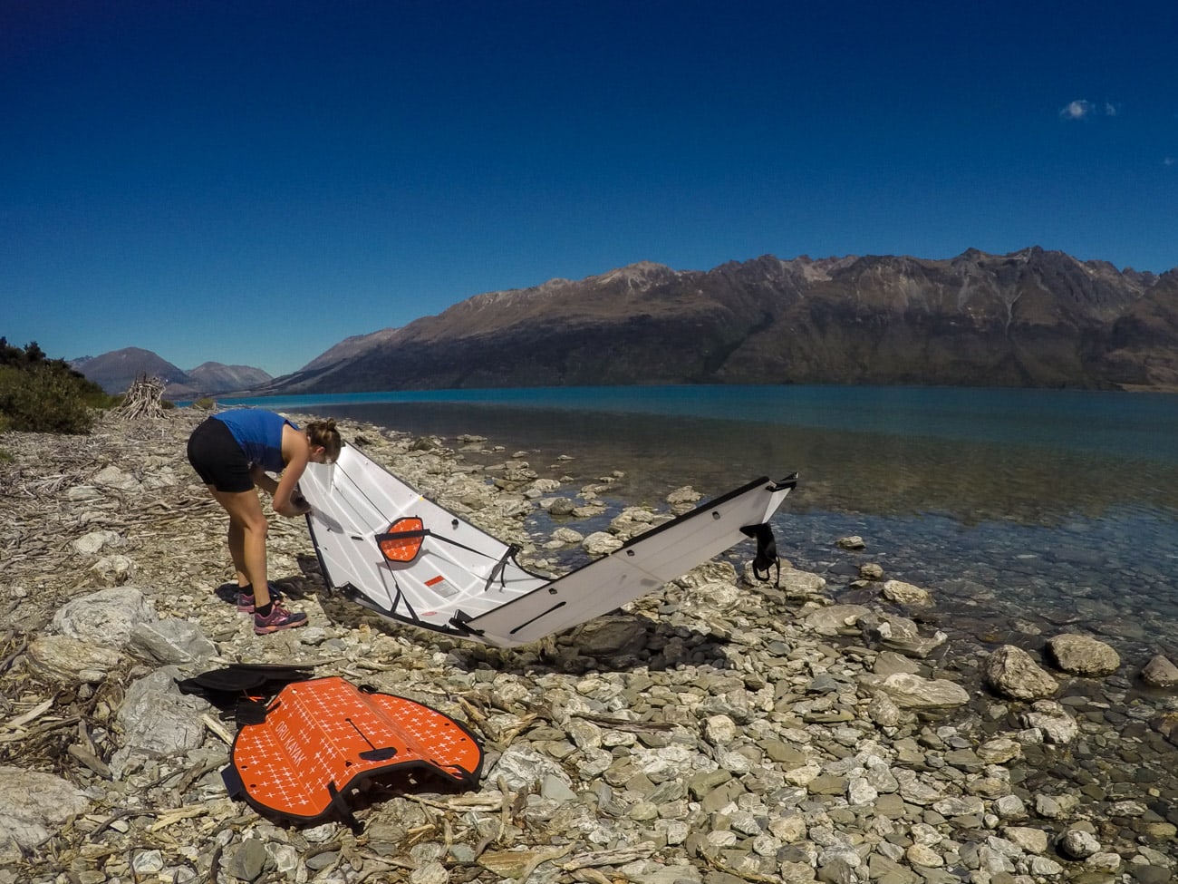 Kayaking on Lake Wakatipu