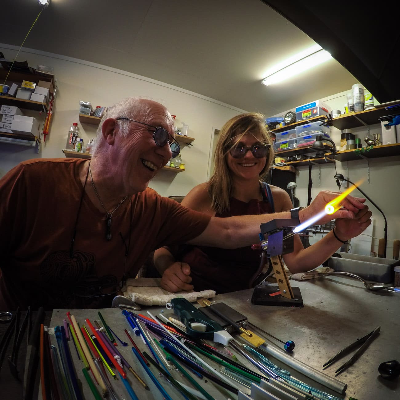 Glass making class with Queenstown Hot Glass 