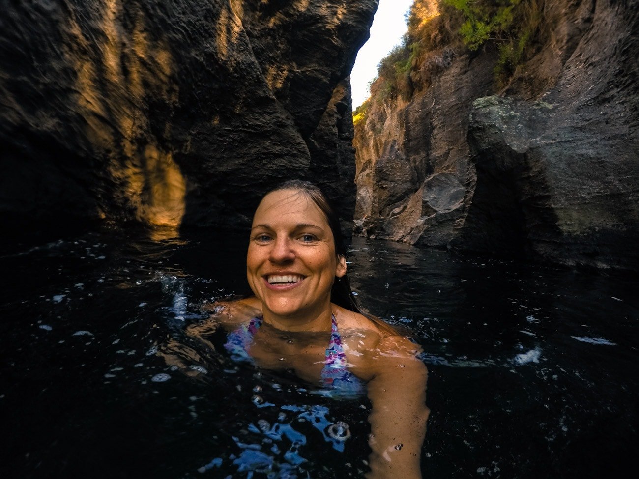 Swimming in the Motatapu River