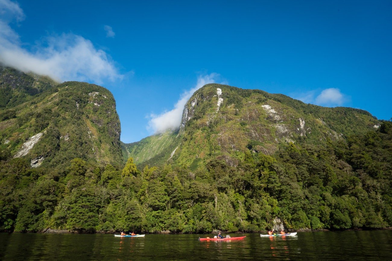 Kayaking on Doubtful Sound