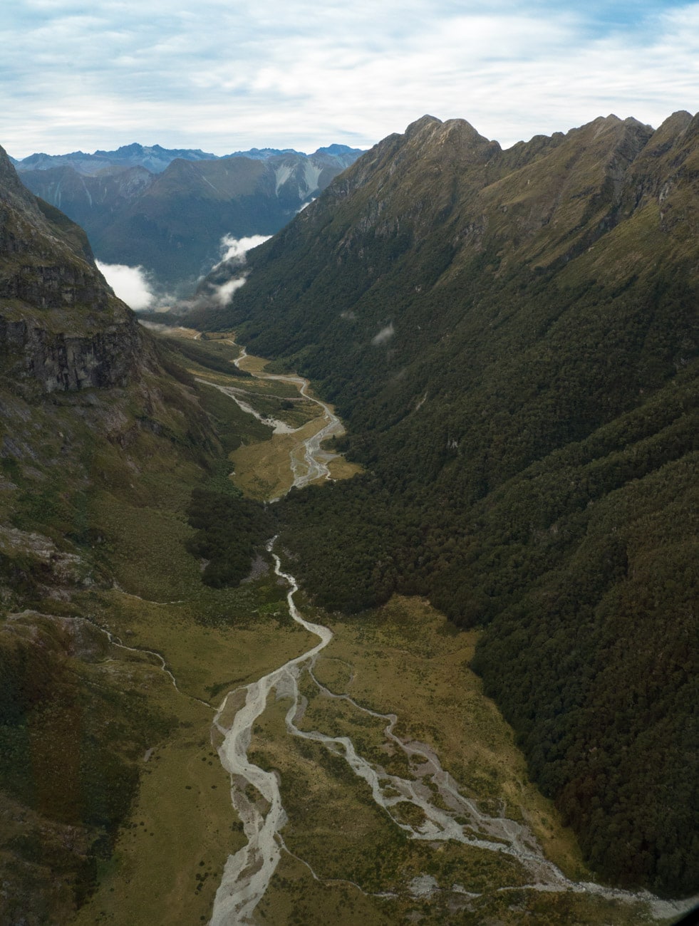 This is the valley that New Zealand's Milford Trek travels through