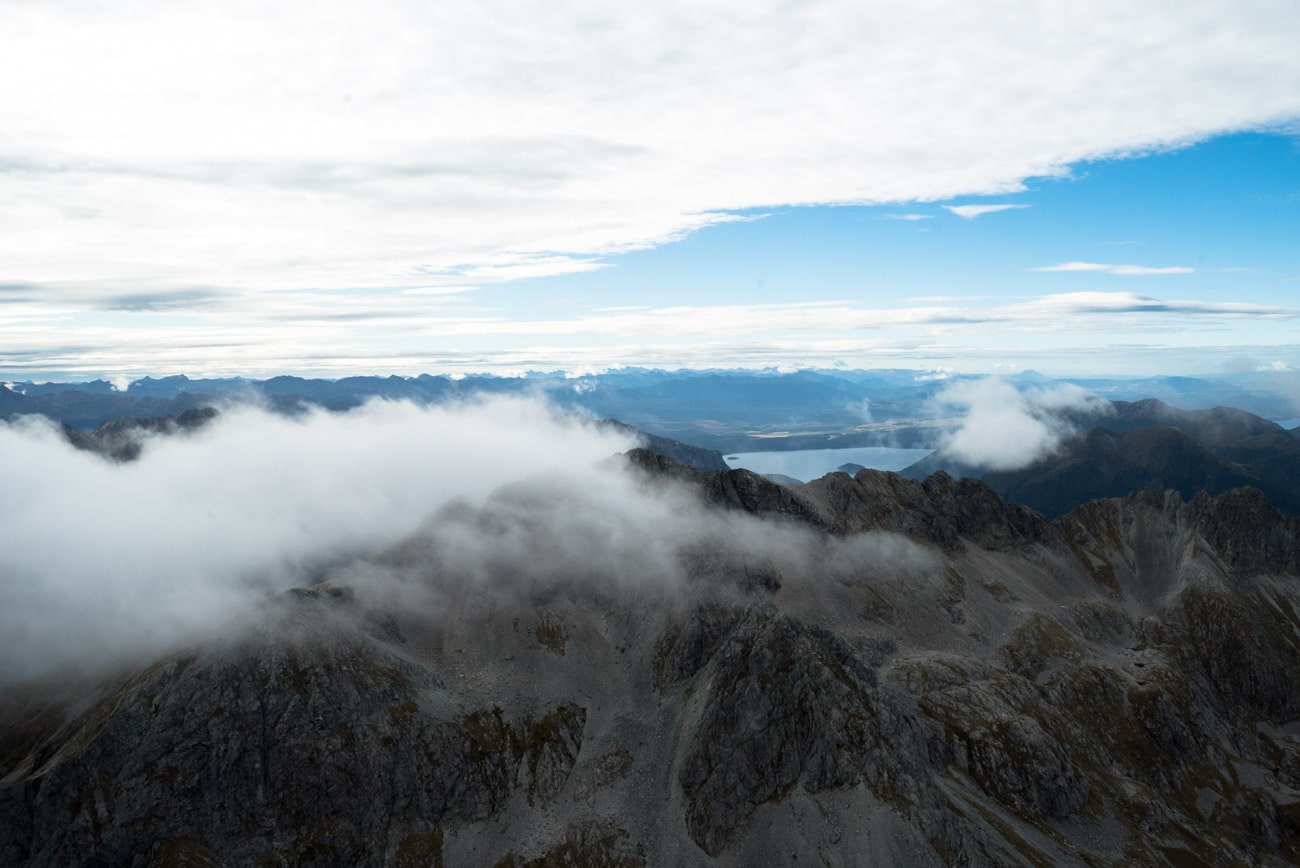 Flying above New Zealand's Fiordlands National Park with Te Anau's Southern Lakes Helicopters