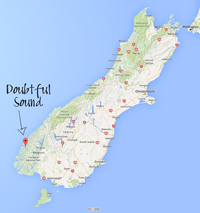 doubtful sound cruise map