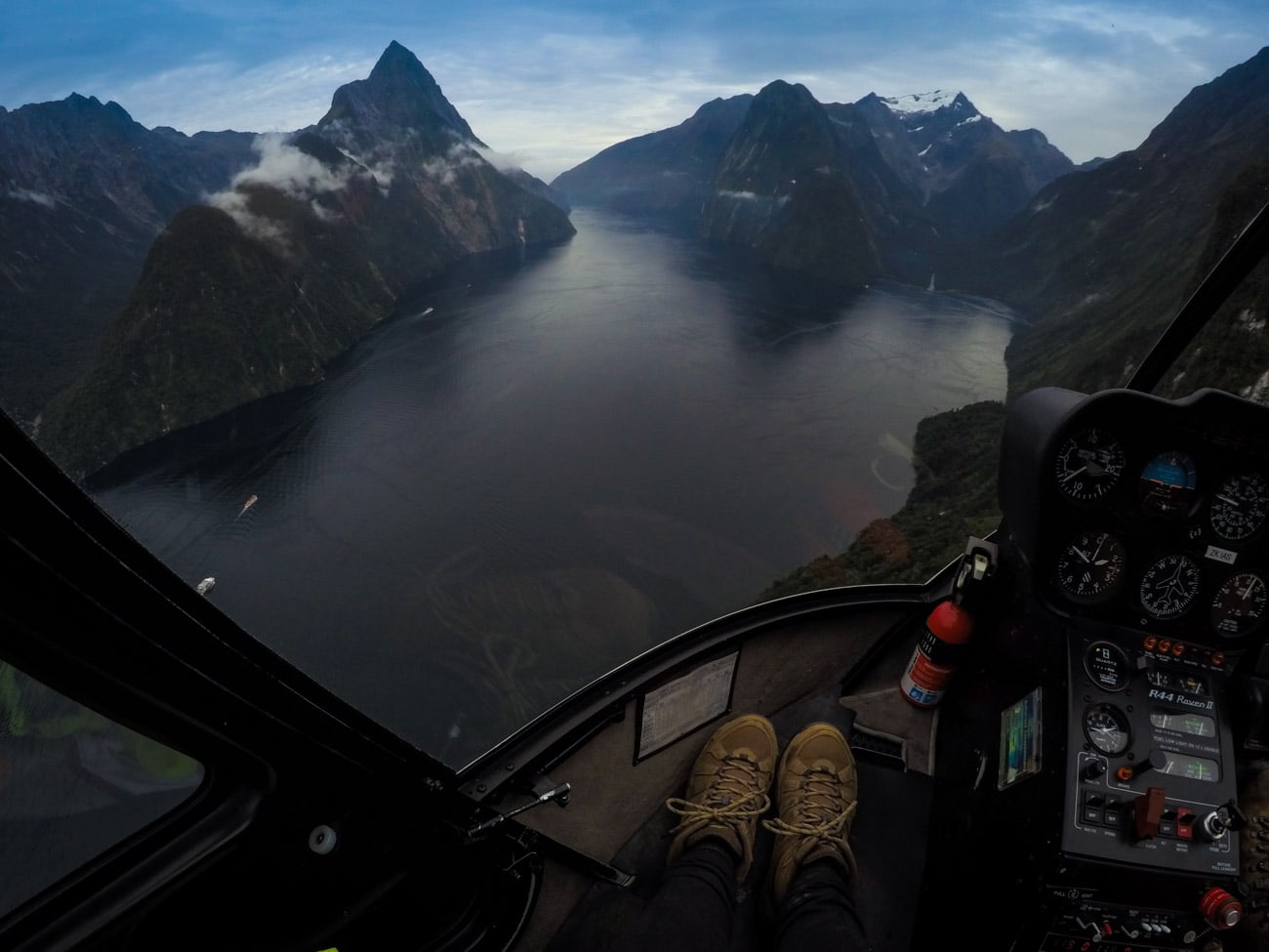 Flying above New Zealand's Fiordlands National Park and Milford Sound with Te Anau's Southern Lakes Helicopters