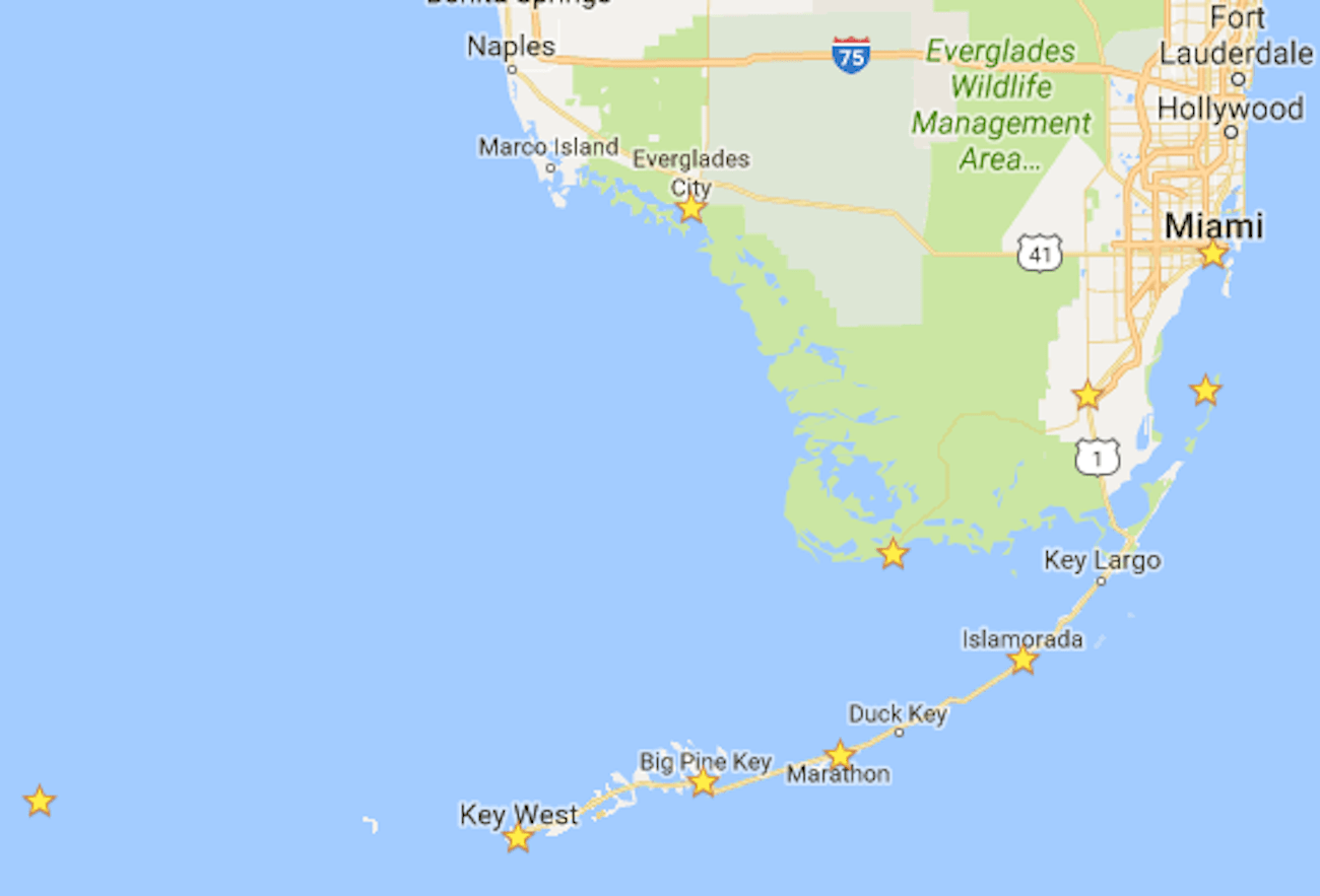 Florida National Parks Map