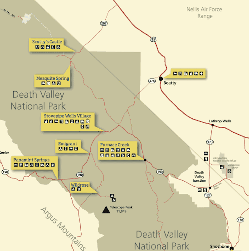 Death Valley Map // Experience the best of Death Valley National Park with this 3-day Death Valley itinerary and tips for your road trip.