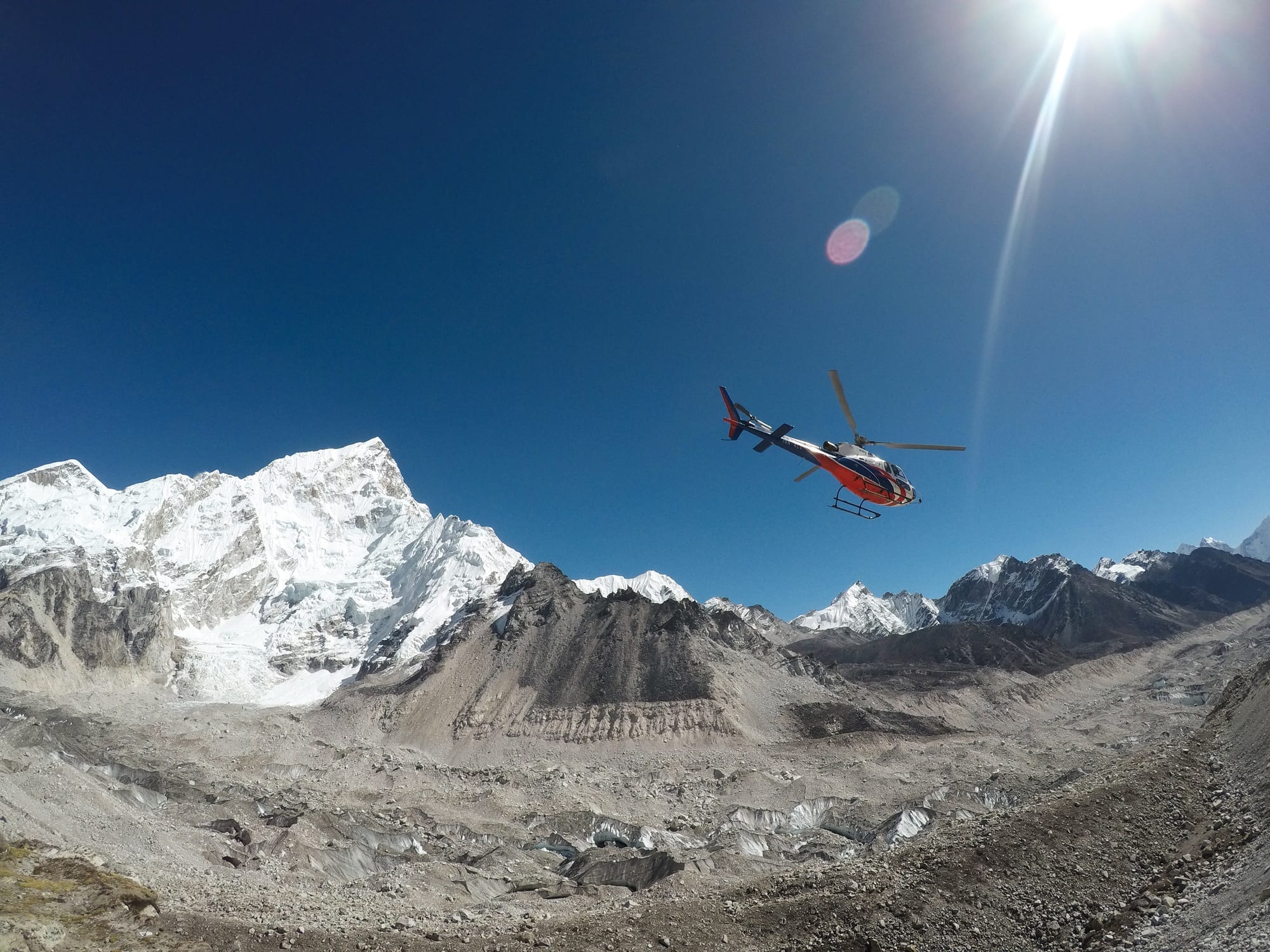 Everest Basecamp Trek - Helicopter flight back to Lukla