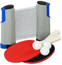 Backpack Table Tennis // Check out our list of 15 fun, lightweight, and packable camping games that can be played in your tent, car, or around the fire.