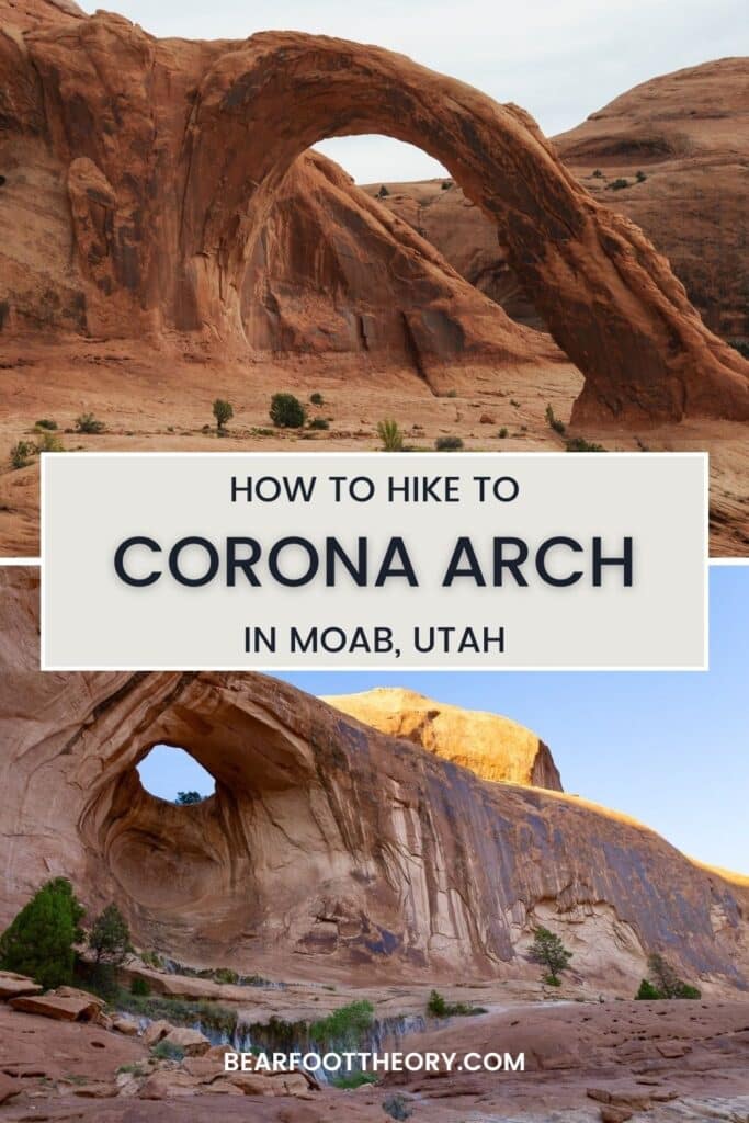 Trail guide for hiking to Corona Arch in Moab, Utah