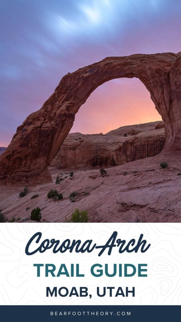 The Corona Arch trail is an awesome short, dog-friendly hike right outside Moab leading to a huge arch. Get the full guide here.