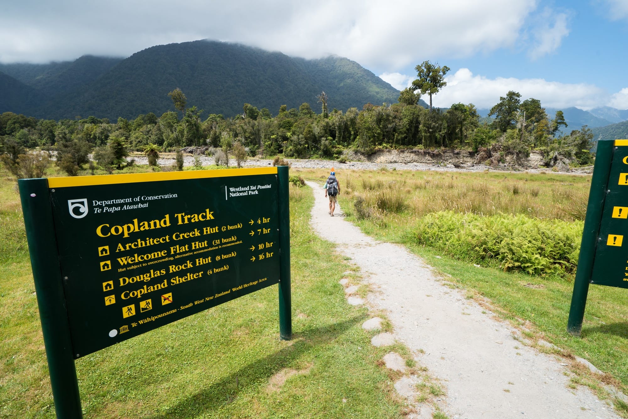 The Copland Track on New Zealand's South Island is an incredible overnight backpacking trek with dense forest, glacier rivers, alpine views, and HOT SPRINGS! See the pics and learn how to plan this must-do trek with this backpacking guide!