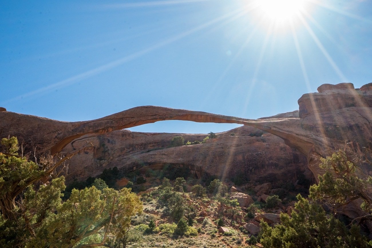 Landscape Arch in Arches National Park in Utah