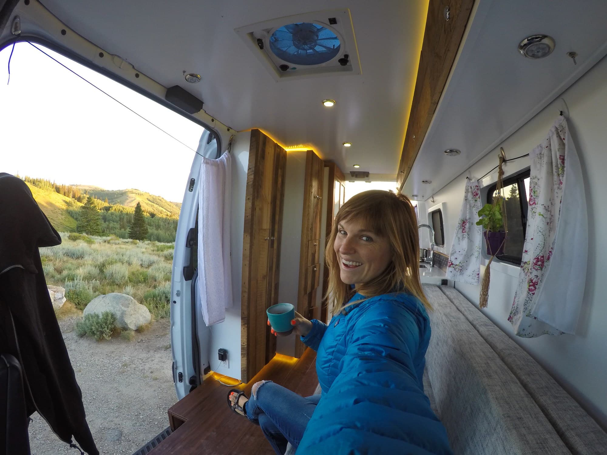 Interior of Sprinter Camper Van