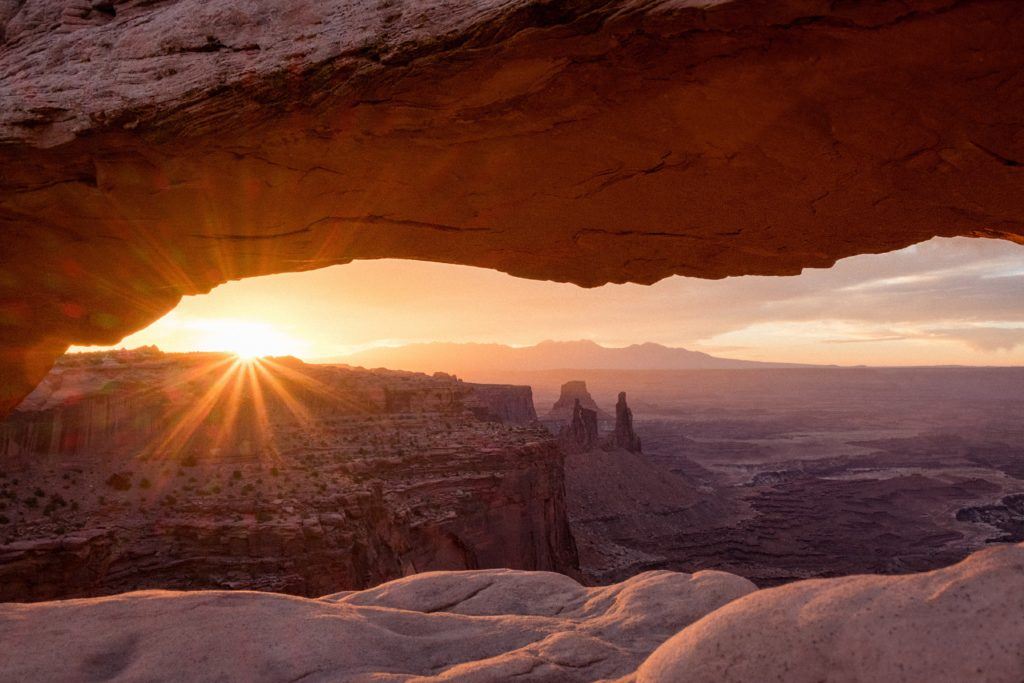 Mesa Arch at sunrise in Canyonlands National Park