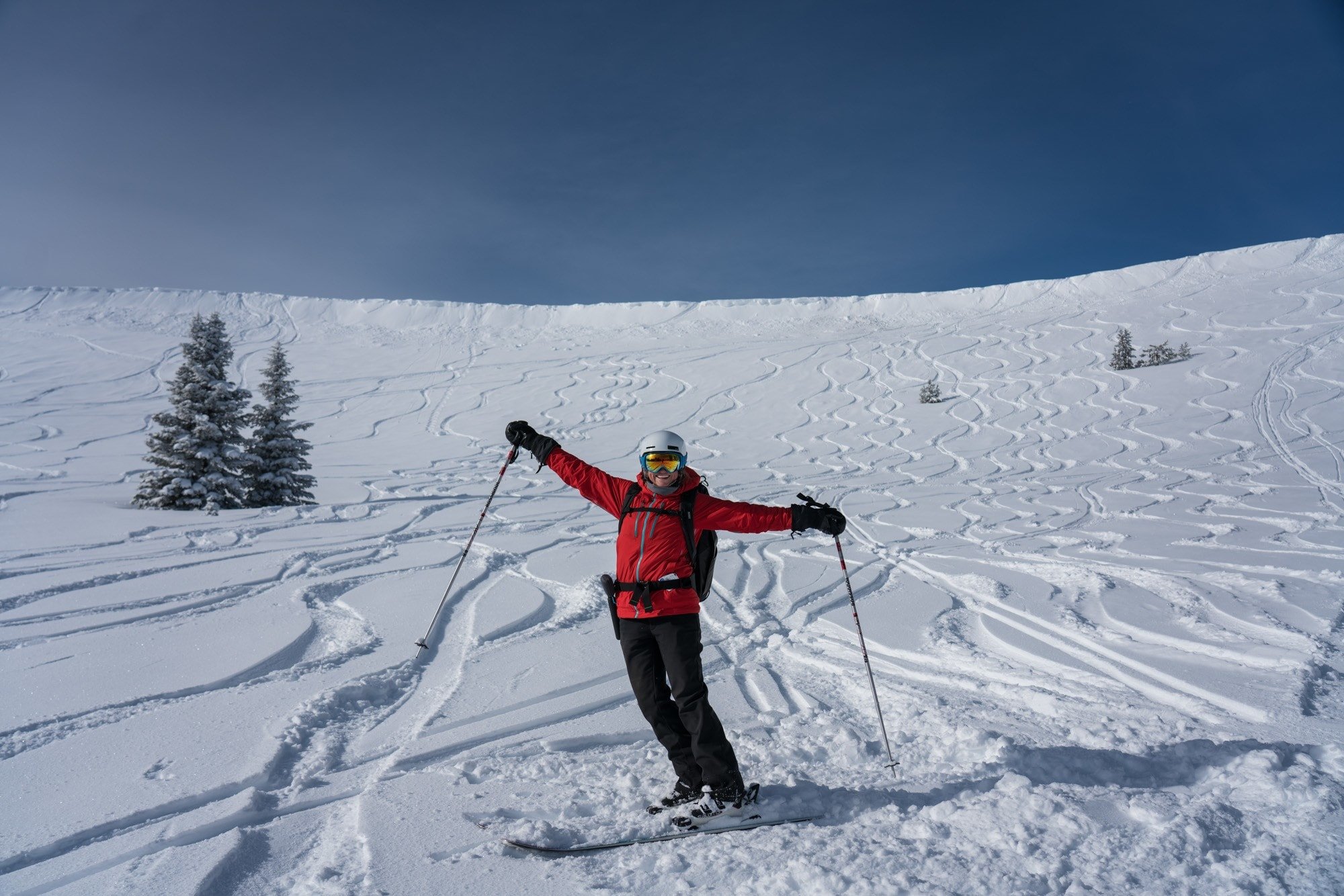 Skiing powder at Tamarack in Idaho // Discover the best things to do in McCall Idaho in winter including cozy places to stay, fun winter activities, best restaurants, and more.