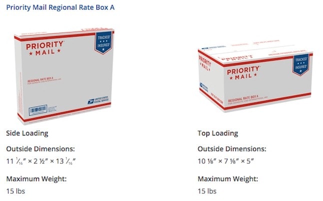 USPS Priority Mail boxes