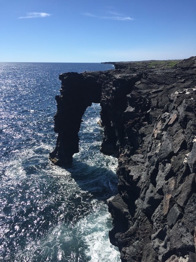 Holei Sea Arch in Volcanoes National Park